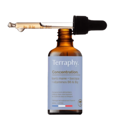 Cure Concentration Champignons Lion’s mane + Bacopa + Vitamines B6 & B9, 30ml | Parashop.com