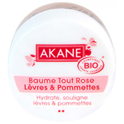 Baume tout Rose lèvres & pommettes bio, 12g Akane - Parashop