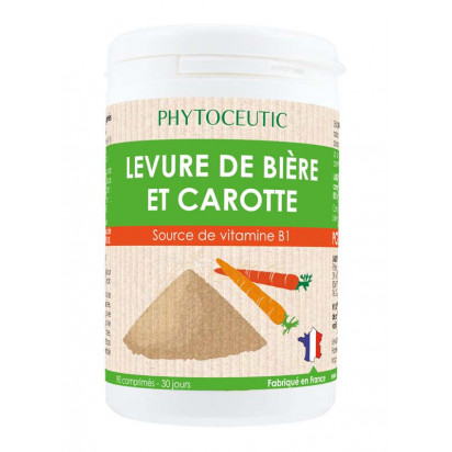 Levure de biere-carotte, 90 comprimés Phytoceutic - Parashop