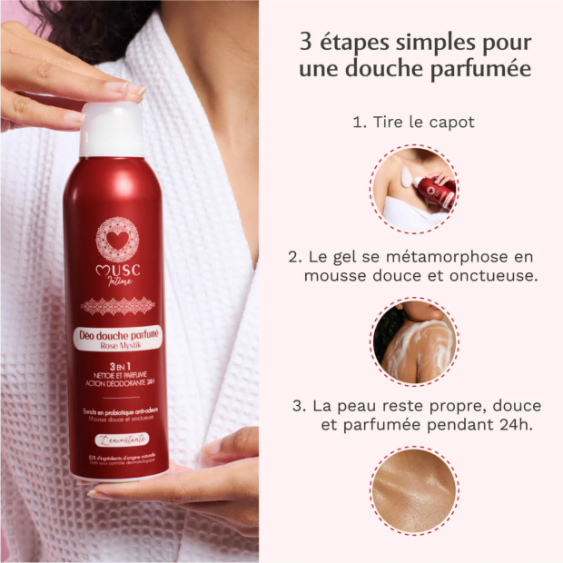 Rose Mystik - l'envoûtante  Déo Douche, 200ml