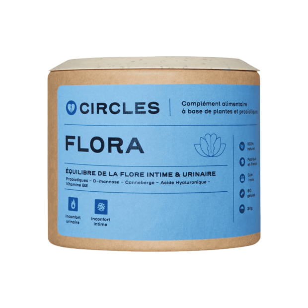 FLORA Cure Equilibre de la Flore Intime & Urinaire 1 mois, 60 gélules