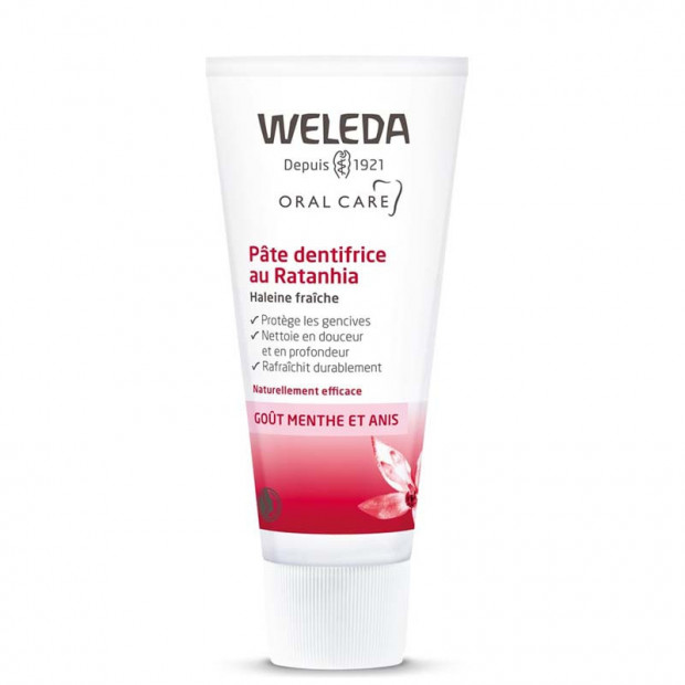 Pâte dentifrice au Ratanhia, 75 ml Weleda - Parashop