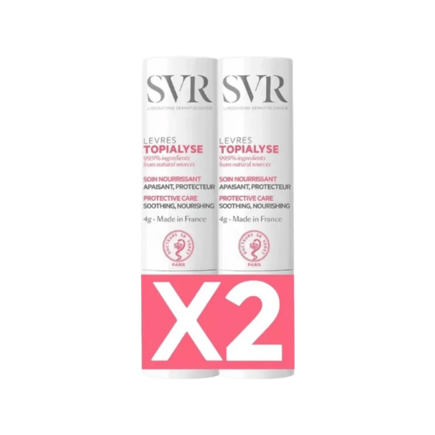Topialyse Stick Lèvres Soin Nourrissant Apaisant, Lissant, Lot 2x4.8g | Parashop.com