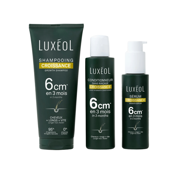 Routine Croissance Cheveux Protocole Complet, trousse 3 soins + brosse | Parashop.com