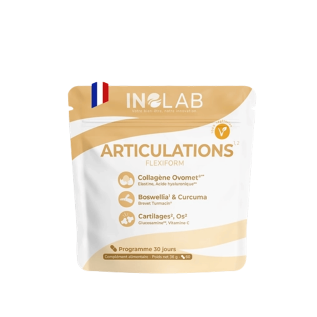 Flexiform Complément Articulaire Collagène d’Œuf, Curcuma, Boswellia et Vitamine C, 60 comprimés | Parashop.com