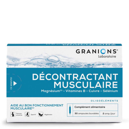 Décontractant musculaire. Boîte 30 ampoules Granions - Parashop