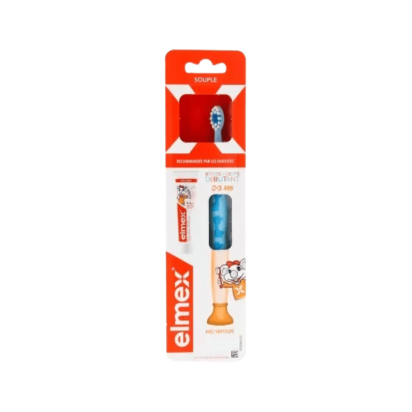 Brosse à Dents Souple Débutant 0-3 Ans + Mini-Dentifrice Anti-Caries 0-6 Ans, 12ml | Parashop.com