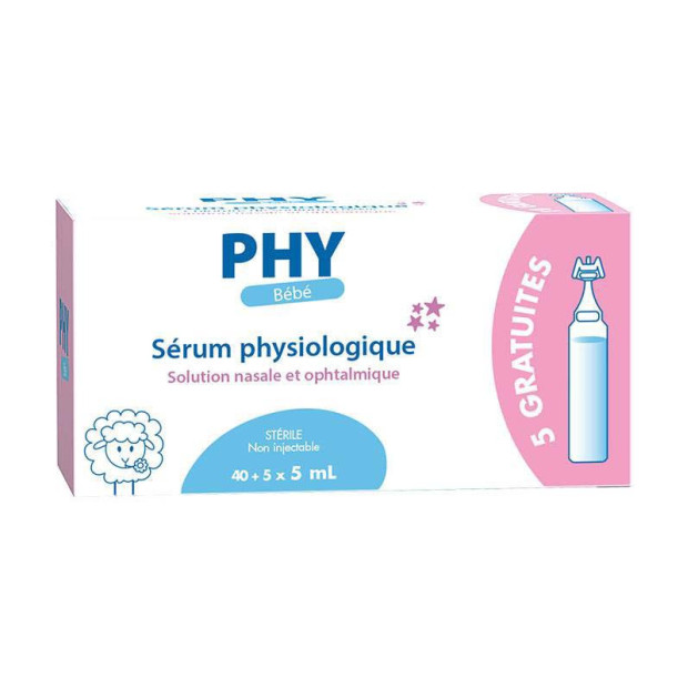 PHYSIODOSE, Sérum physiologique, Boîte 40 doses + 5 doses offertes Laboratoires Gilbert - Parashop