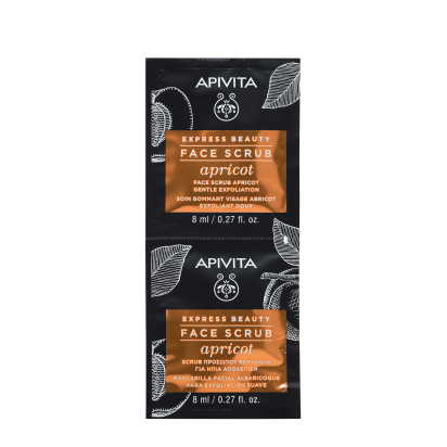 Apivita EXPRESS BEAUTY Gommage Visage Exfoliation Douce à l'Abricot, 2x8ml | Parashop.com