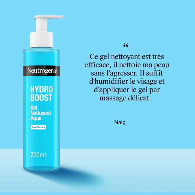 Hydro Boost Aqua-Gel Nettoyant Sans Parfum, 200ml