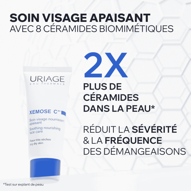 Xémose C8+ Soin Visage Nourrissant Apaisant, 40ml