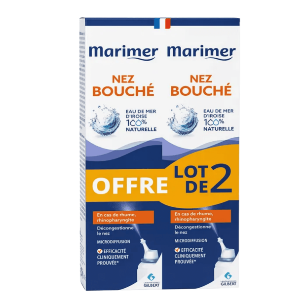 Spray Nez Bouché Rhume Rhinopharyngite, lot 2x100ml | Parahop.com