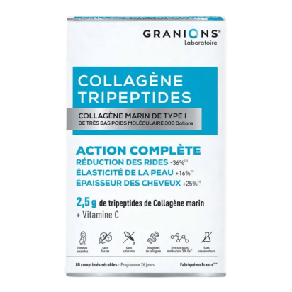 Collagène Tripeptides 2.5g, 80 comprimés | Parashop.com