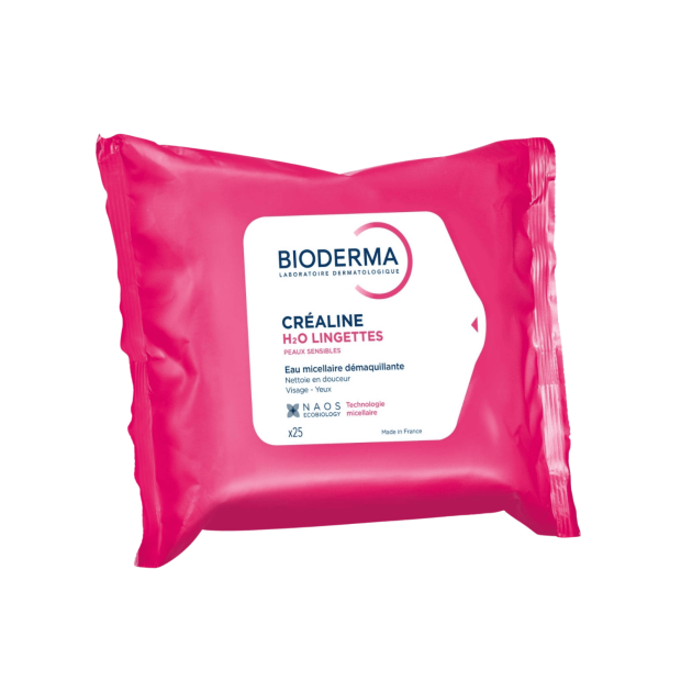 Bioderma CRÉALINE H2O Lingettes, 25 unités | Parashop.com