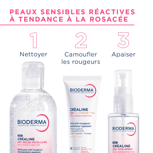 Crealine AR+ CC Crème SPF50+ Teinte Claire, 40ml