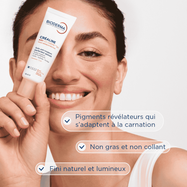Crealine AR+ CC Crème SPF50+ Teinte Claire, 40ml