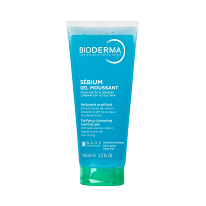 Bioderma SEBIUM Gel Moussant Nettoyant Purifiant, 100ml | Parashop.com