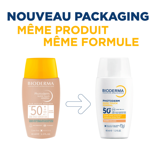 Photoderm Nude Touch Mineral Spf50+ Doré, 40ml