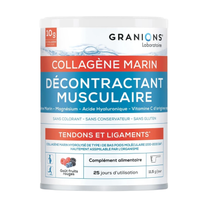 Décontractant Musculaire Collagène Marin Goût Fruits Rouges 25 jours, 288g | Parashop.com