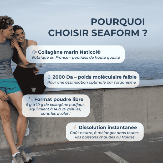 Seaform 100% Pur Collagène Marin Poudre Goût Neutre, 175g