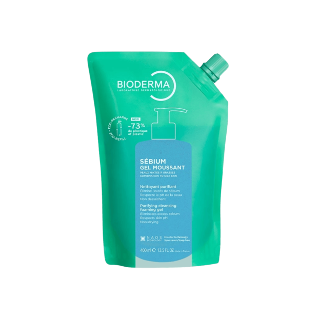 Sébium Gel Moussant Nettoyant Purifiant Éco-Recharge, 400ml | Parashop.com