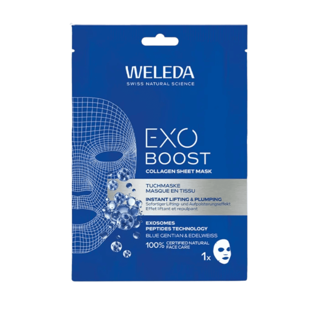 Exo Boost Collagen Masque Tissu Liftant Gentiane Bleue Edelweiss, 1 unité | Parashop.com