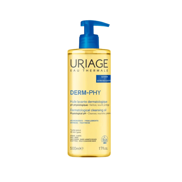 DERM-PHY Huile Lavante Dermatologique pH Physiologique, 500ml | Parashop.com