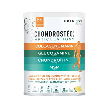 Chondrostéo+ Articulations Poudre Goût Citron, 250g | Parashop.com