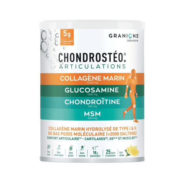 Chondrostéo+ Articulations Poudre Goût Citron, 250g | Parashop.com