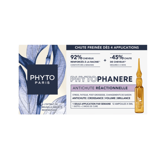 Phytophanere Antichute Réactionnelle 3 mois, 12 ampoules | Parashop.com