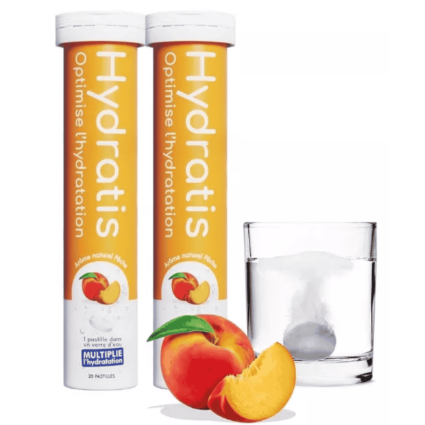 Solution De Rehydratation Pêche, Lot 2x20 Pastilles Effervescentes | Parashop.com