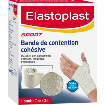 SPORT Bande de contention cohésive blanc, 1 bande 7cm x 3m Elastoplast - Parashop