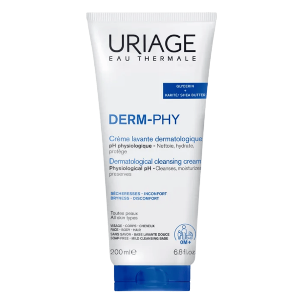 DERM-PHY Crème Lavante Dermatologique pH Physiologique, 200ml | Parashop.com