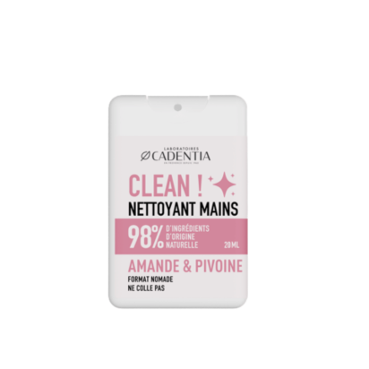Clean Nettoyant Mains Amande & Pivoine, 20ml | Parashop.com