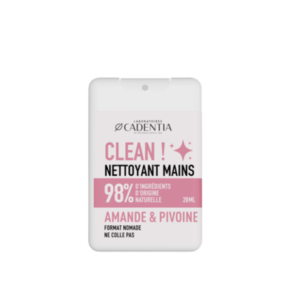Clean Nettoyant Mains Amande & Pivoine, 20ml | Parashop.com
