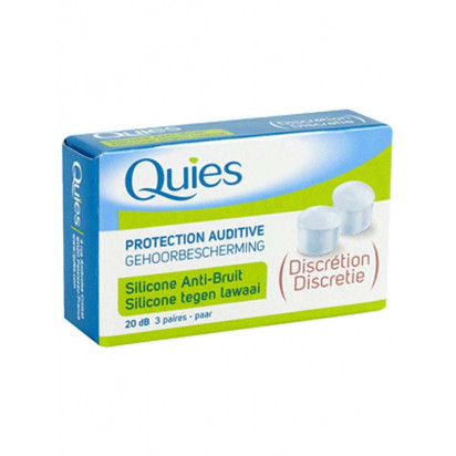 Protection Auditive Silicone Anti-Bruit 3 Paires Quies - Parashop