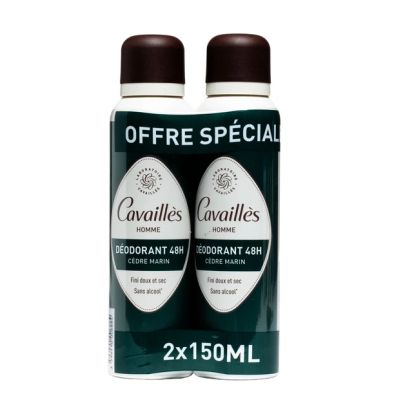 Homme Déodorant Fraîcheur 48H, Lot 2X150ml