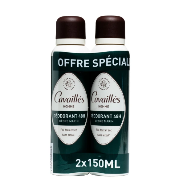 Homme Déodorant Fraîcheur 48H, Lot 2X150ml