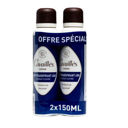 Absorb+ Homme Déodorant Anti-Transpirant 48H Spray, Lot 2X150ml