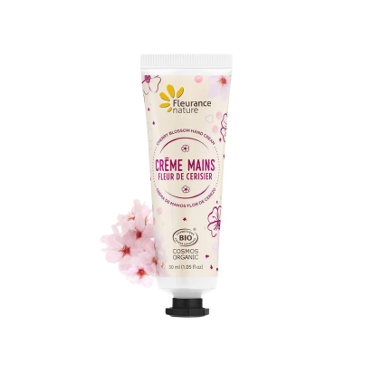 Crème Mains Bio Parfum Fleur de Cerisier, 30ml | Parashop.com