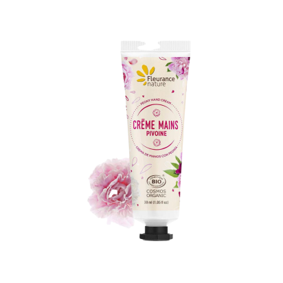 Crème Mains Bio Parfum Pivoine, 30ml | Parashop.com