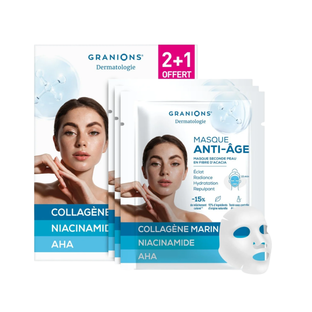 Masque Anti-Âge Seconde Peau, 2+1 OFFERT | Parashop.com