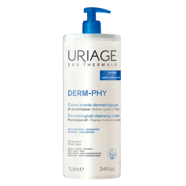 DERM-PHY Crème Lavante Dermatologique pH Physiologique, 1L | Parashop.com