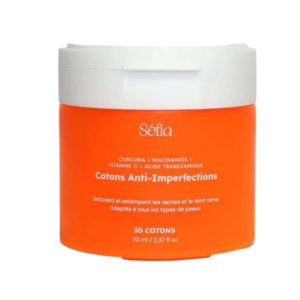 Cotons Anti-Imperfections au Curcuma, 30 Unités | Parashop.com
