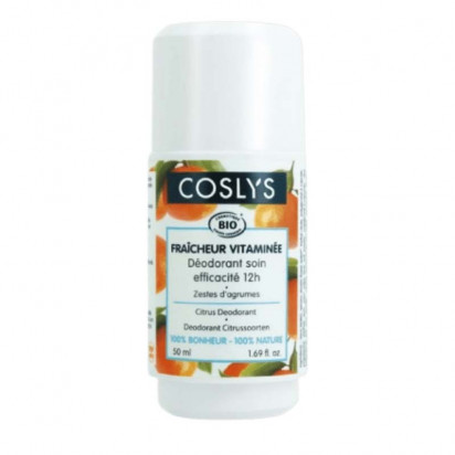 Déodorant soin fraîcheur vitaminée zestes d'agrumes bio, 50ml Coslys - Parashop