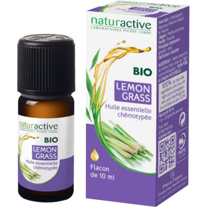 Huile Essentielle Lemongrass Bio 10ml Naturactive - Parashop