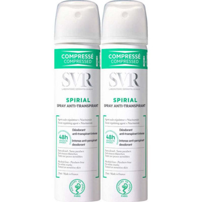 SPIRIAL Déodorant anti-transpirant. Lot de 2 Spray 75ml