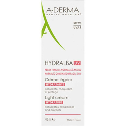 HYDRALBA UV Crème Hydratante Légère SPF20, 40ml