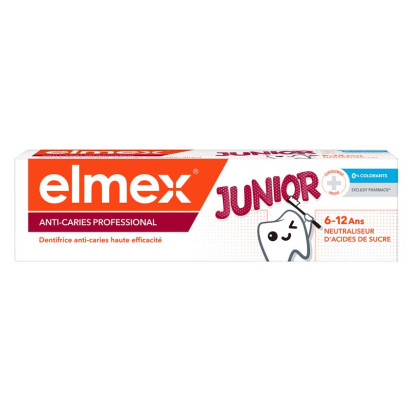 Dentifrice Anti-Caries Professional Junior 6-12 ans, 75ml Elmex - Parashop