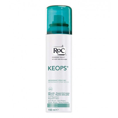 KEOPS, Déodorant Sec, Sans Alcool, Efficacité 24 h, 150ml Roc - Parashop